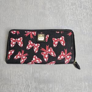 Dooney & Bourke Disney Minnie Mouse Bows wallet like new black & red